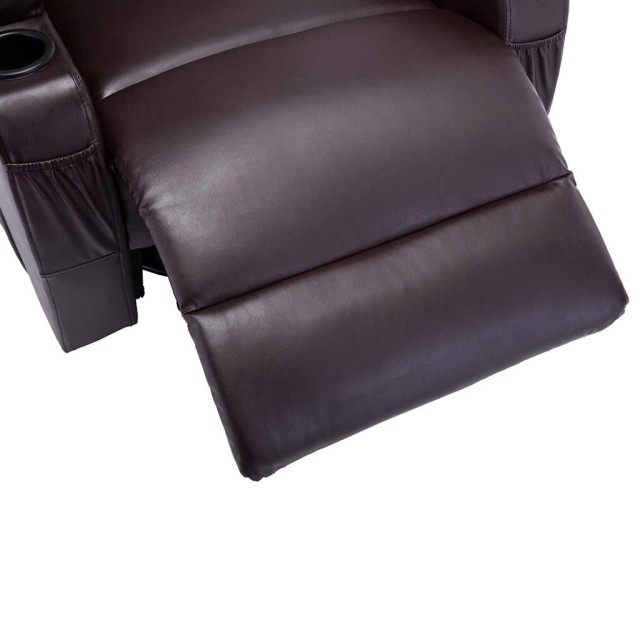 Fauteuil à bascule de massage Marron Similicuir