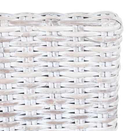 Chaises à manger lot de 2 rotin kubu et bois d'acajou