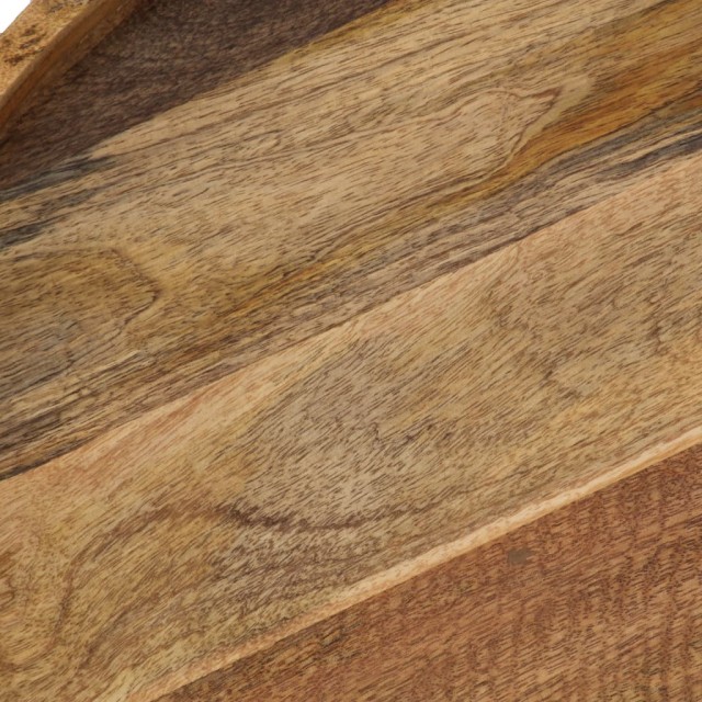 Table basse Bois de manguier massif et acier 50x40 cm