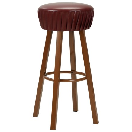 Chaises de bar lot de 2 marron similicuir 2