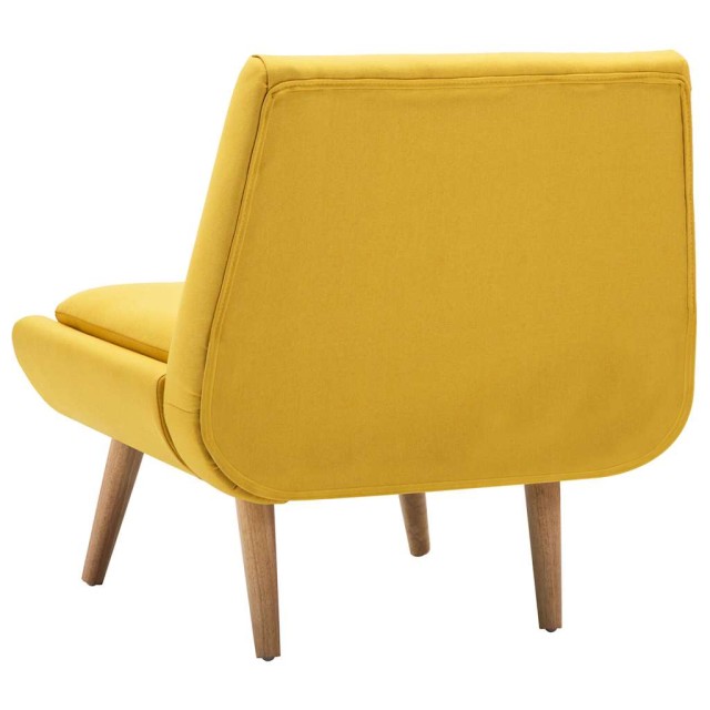 Fauteuil sans accoudoirs jaune tissu