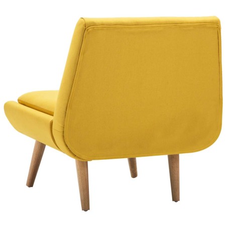 Fauteuil sans accoudoirs jaune tissu