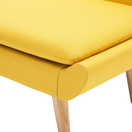 Fauteuil sans accoudoirs jaune tissu