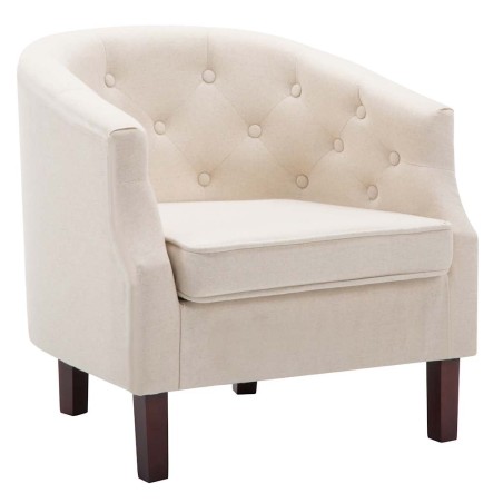 Fauteuil beige tissu