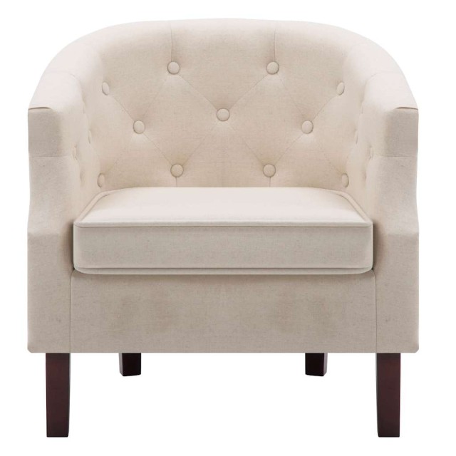 Fauteuil beige tissu