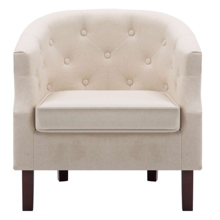 Fauteuil beige tissu