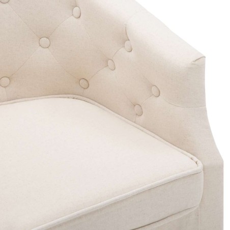 Fauteuil beige tissu