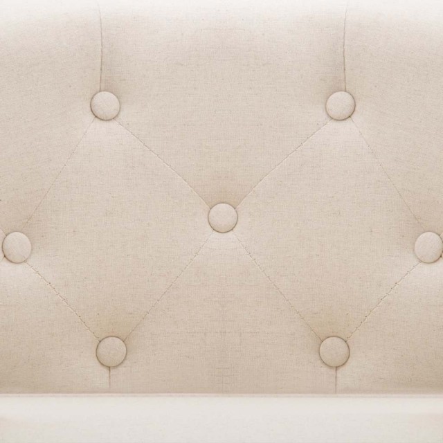 Fauteuil beige tissu