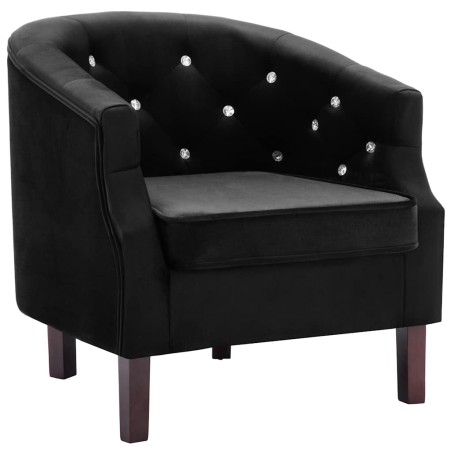 Fauteuil noir velours