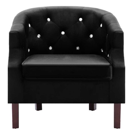 Fauteuil noir velours