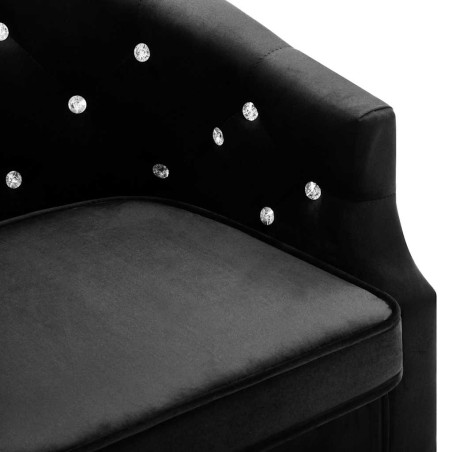 Fauteuil noir velours