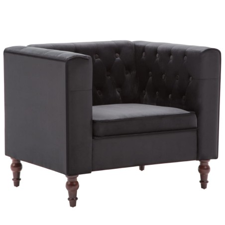 Fauteuil noir velours