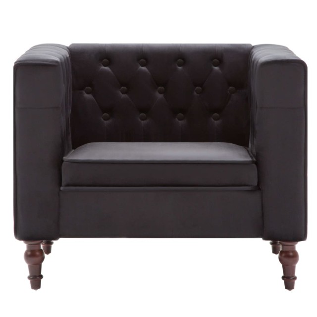 Fauteuil noir velours