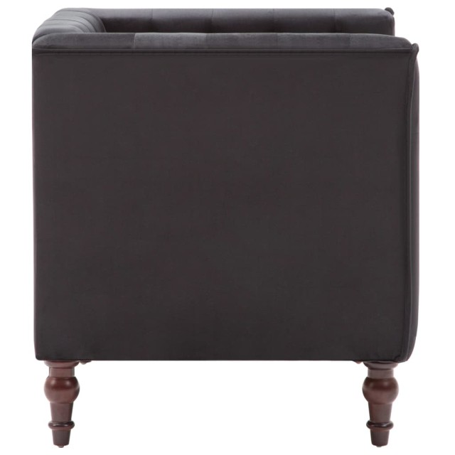 Fauteuil noir velours