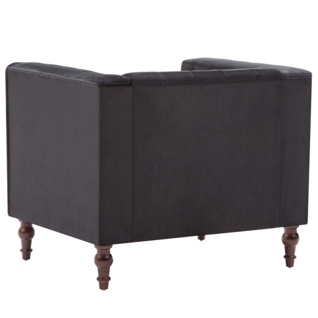 Fauteuil noir velours