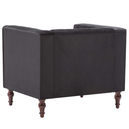 Fauteuil noir velours
