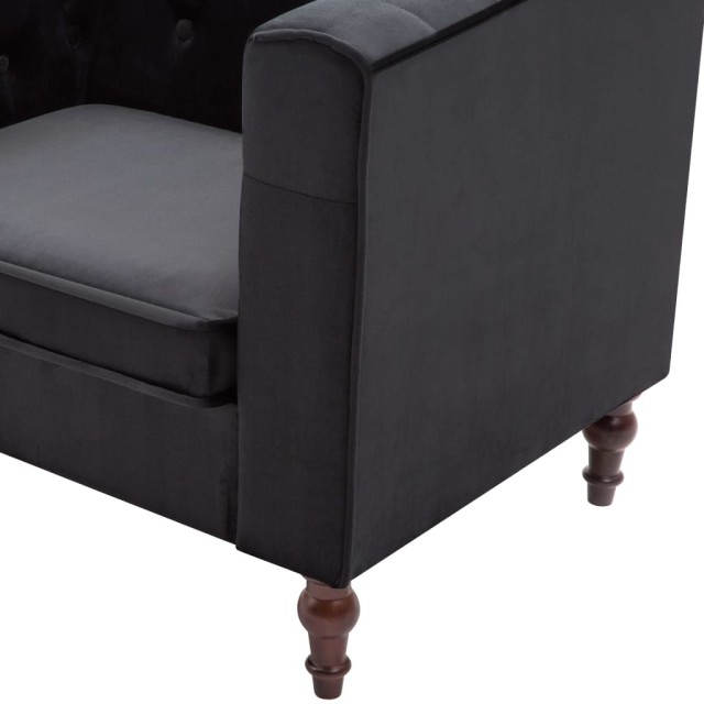 Fauteuil noir velours
