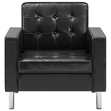 Fauteuil Noir 75x70x75 cm Similicuir