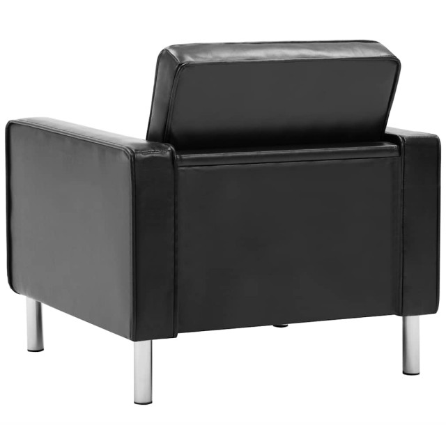 Fauteuil Noir 75x70x75 cm Similicuir