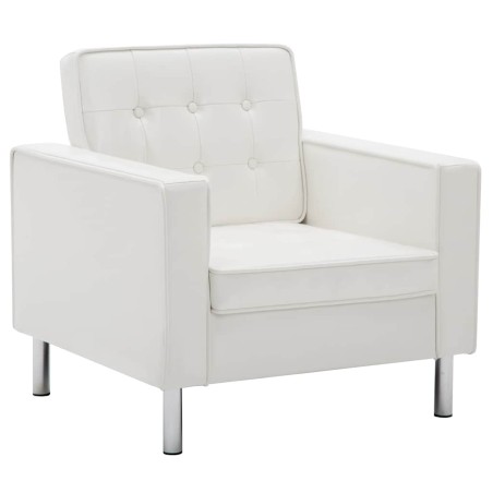 Fauteuil Blanc 75x70x75 cm Similicuir