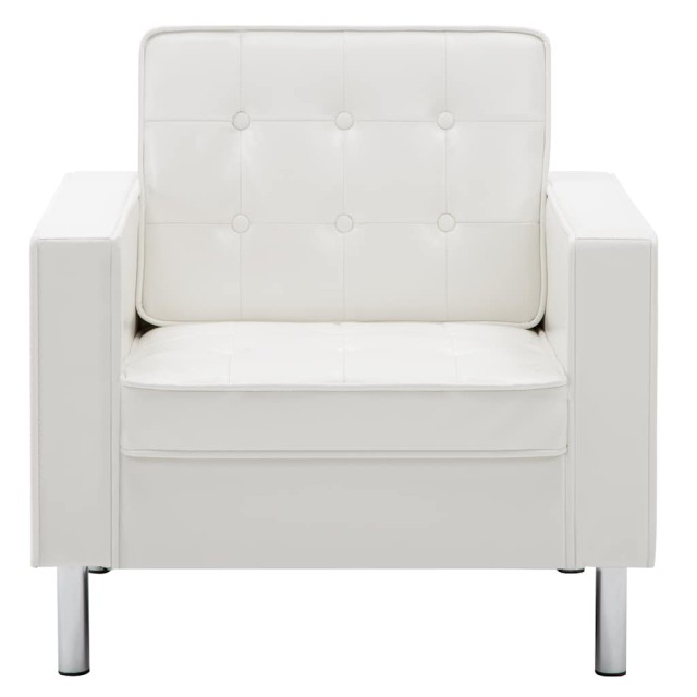 Fauteuil Blanc 75x70x75 cm Similicuir