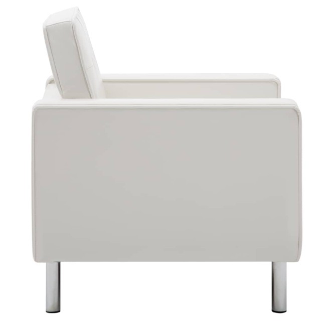 Fauteuil Blanc 75x70x75 cm Similicuir