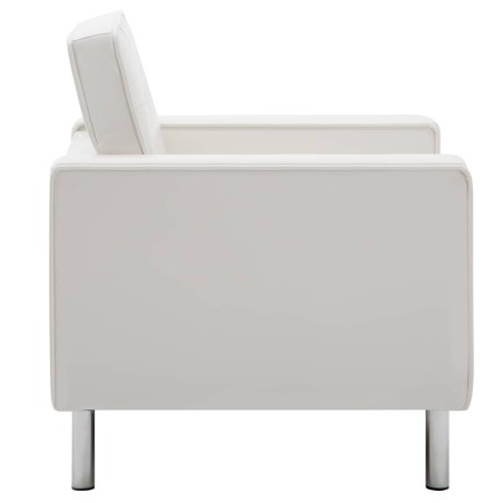 Fauteuil Blanc 75x70x75 cm Similicuir
