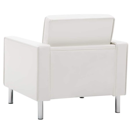 Fauteuil Blanc 75x70x75 cm Similicuir