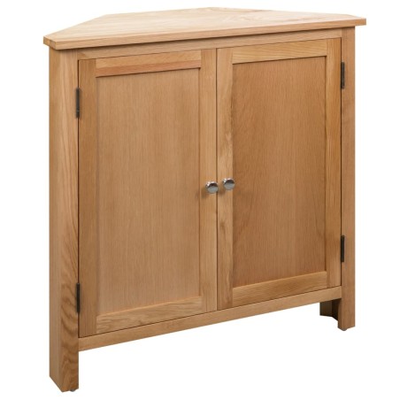Armoire d'angle 80x33,5x78 cm Bois de chêne massif