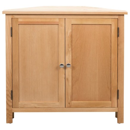 Armoire d'angle 80x33,5x78 cm Bois de chêne massif 2