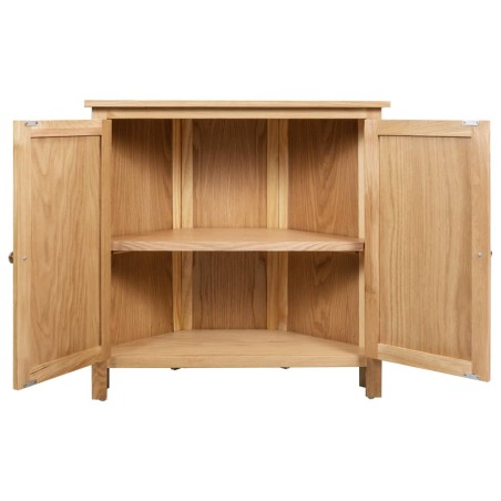 Armoire d'angle 80x33,5x78 cm Bois de chêne massif