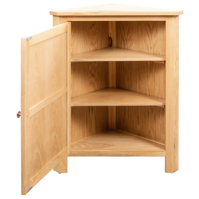 Armoire d'angle 59 x 45 x 80 cm Bois de chêne massif