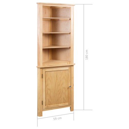 Armoire d'angle 59x36x180 cm Bois de chêne massif