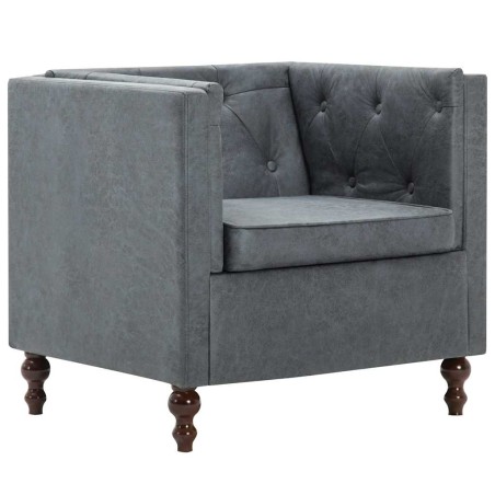 Fauteuil gris tissu