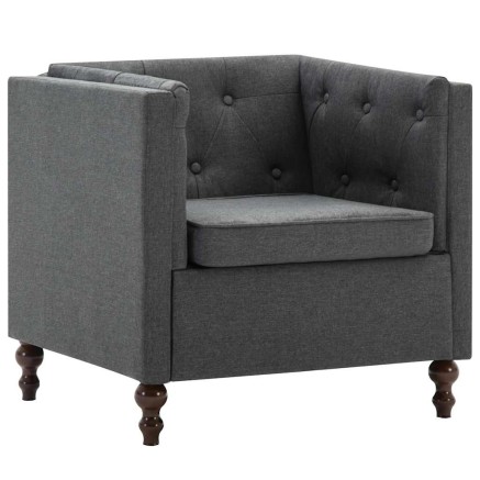 Fauteuil gris foncé tissu 2