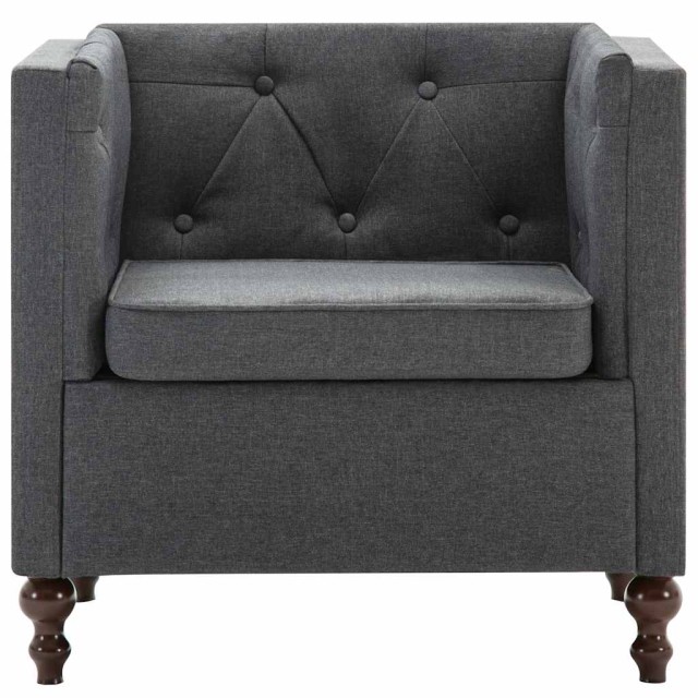 Fauteuil gris foncé tissu