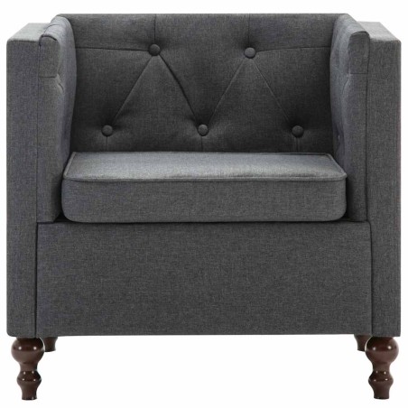 Fauteuil gris foncé tissu