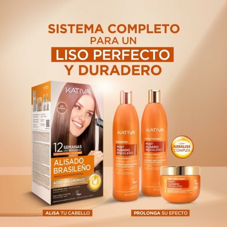 Schampoo + Balsamo Kativa KERATIN EXPRESS 3 Pezzi