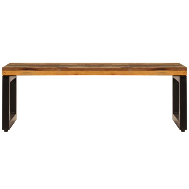 Table basse 100x50x35 cm Bois de récupération solide et acier