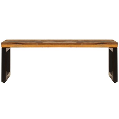 Table basse 100x50x35 cm Bois de récupération solide et acier