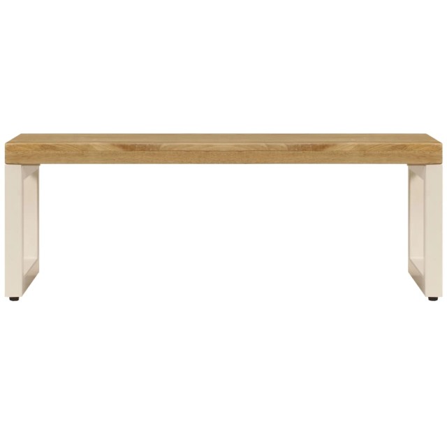 Table basse 100x50x35 cm Bois de manguier solide et acier