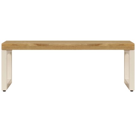 Table basse 100x50x35 cm Bois de manguier solide et acier