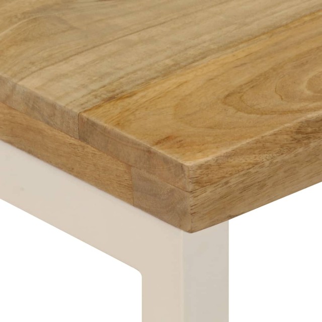 Table basse 100x50x35 cm Bois de manguier solide et acier
