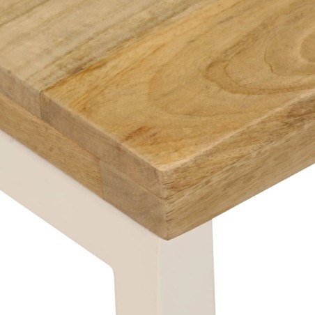 Table basse 100x50x35 cm Bois de manguier solide et acier