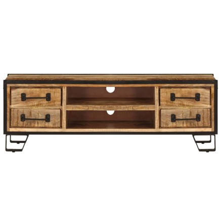Meuble TV avec tiroirs 120x30x40 cm Bois massif de manguier 2