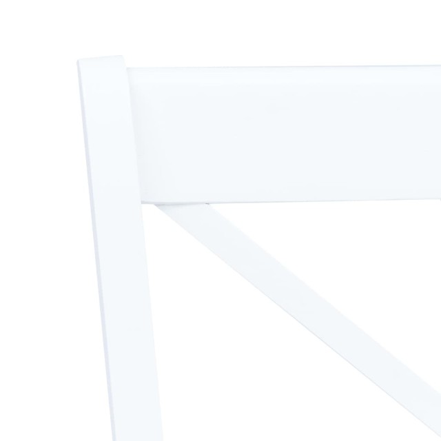 Chaises à manger lot de 2 blanc bois hévéa massif