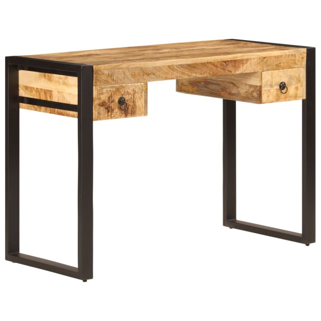 Bureau avec 2 tiroirs 110x50x77 cm Bois solide de manguier