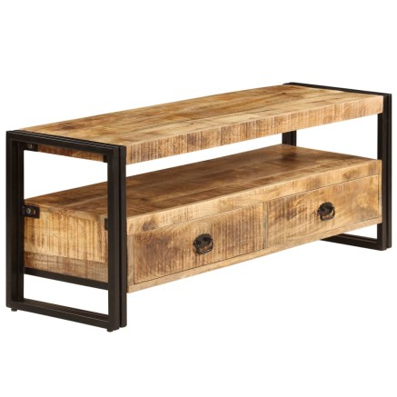 Meuble TV 120x35x45 cm Bois solide de manguier 2
