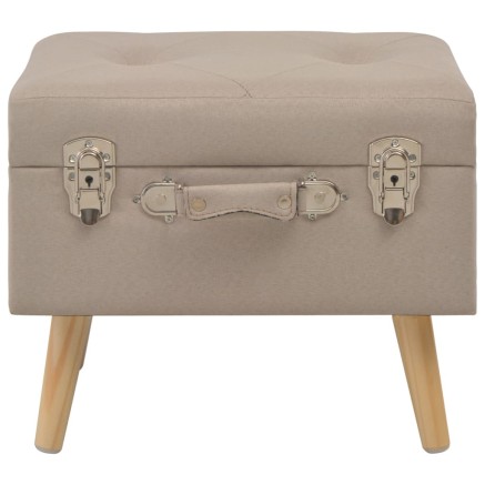 Tabouret de rangement 40 cm Beige Tissu 2