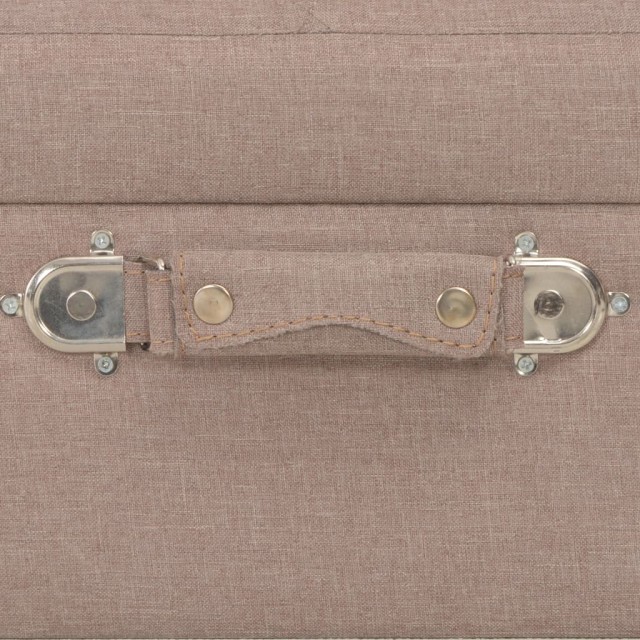 Tabouret de rangement 40 cm Marron Tissu